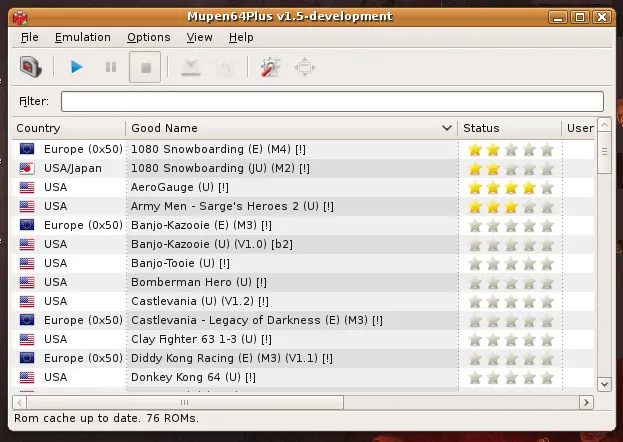 Screenshot of Mupen64Plus