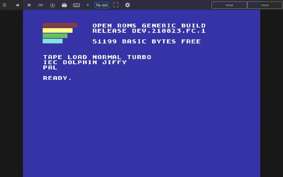 Screenshot of vc64web